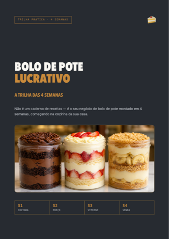 Capa do Bolo de Pote Lucrativo — O Guia das 4 Semanas